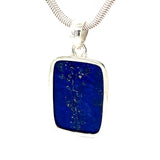 Lapis Cabochon Silver Pendant