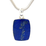 Lapis Cabochon Silver Pendant