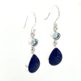 Lapis Lazuli Blue Topaz Drop Earrings