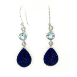 Lapis Lazuli Blue Topaz Drop Earrings