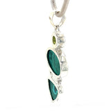 Malachite Peridot Combination Pendant