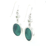 Malachite Peridot Drop Earrings
