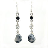 Dendritic Agate Spinel Quartz Earrings