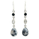 Dendritic Agate Spinel Quartz Earrings