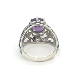 Amethyst Fancy Filigree Antique Style Ring