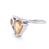 Citrine Dainty Duet Ring