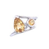 Citrine Dainty Duet Ring