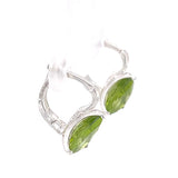 Teardrop Faceted Leverback Earrings