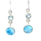 Larimar Topaz Drop Earrings