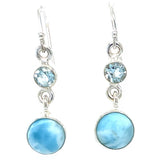 Larimar Topaz Drop Earrings