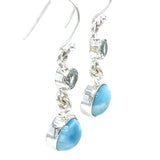Larimar Topaz Drop Earrings