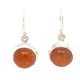 Sunstone Round Earrings