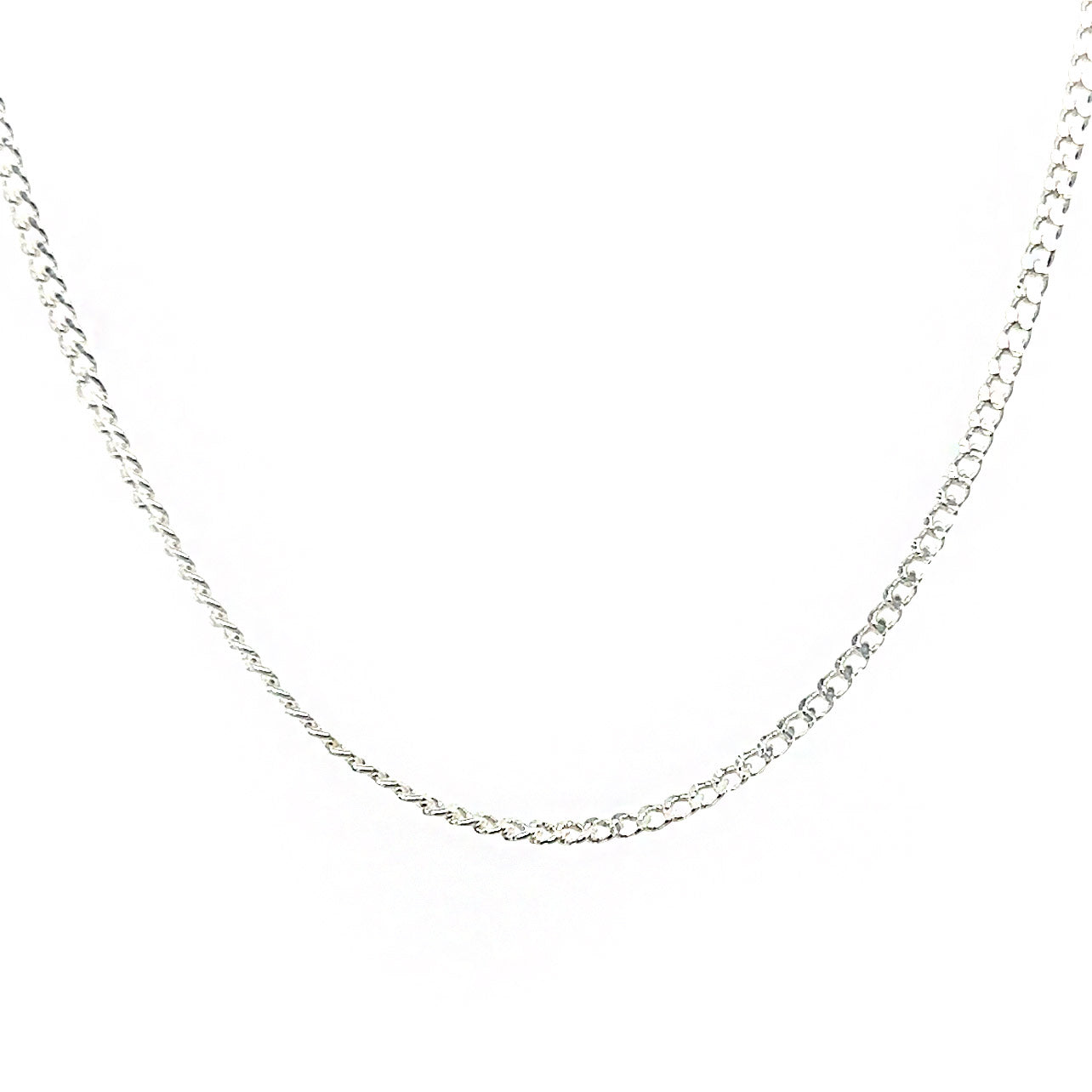 Ladies silver curb chain sale