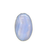 Blue Lace Agate Adjustable Cabochon Ring