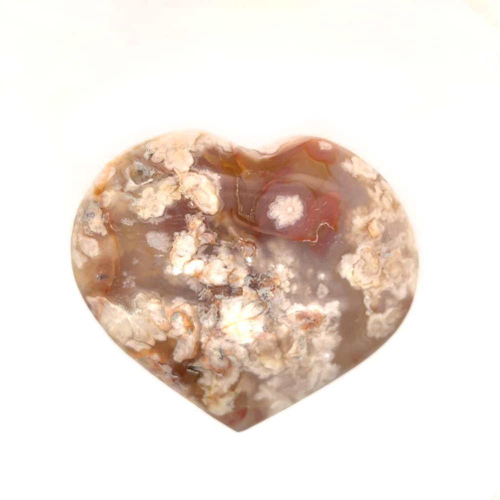 Flower Agate Heart