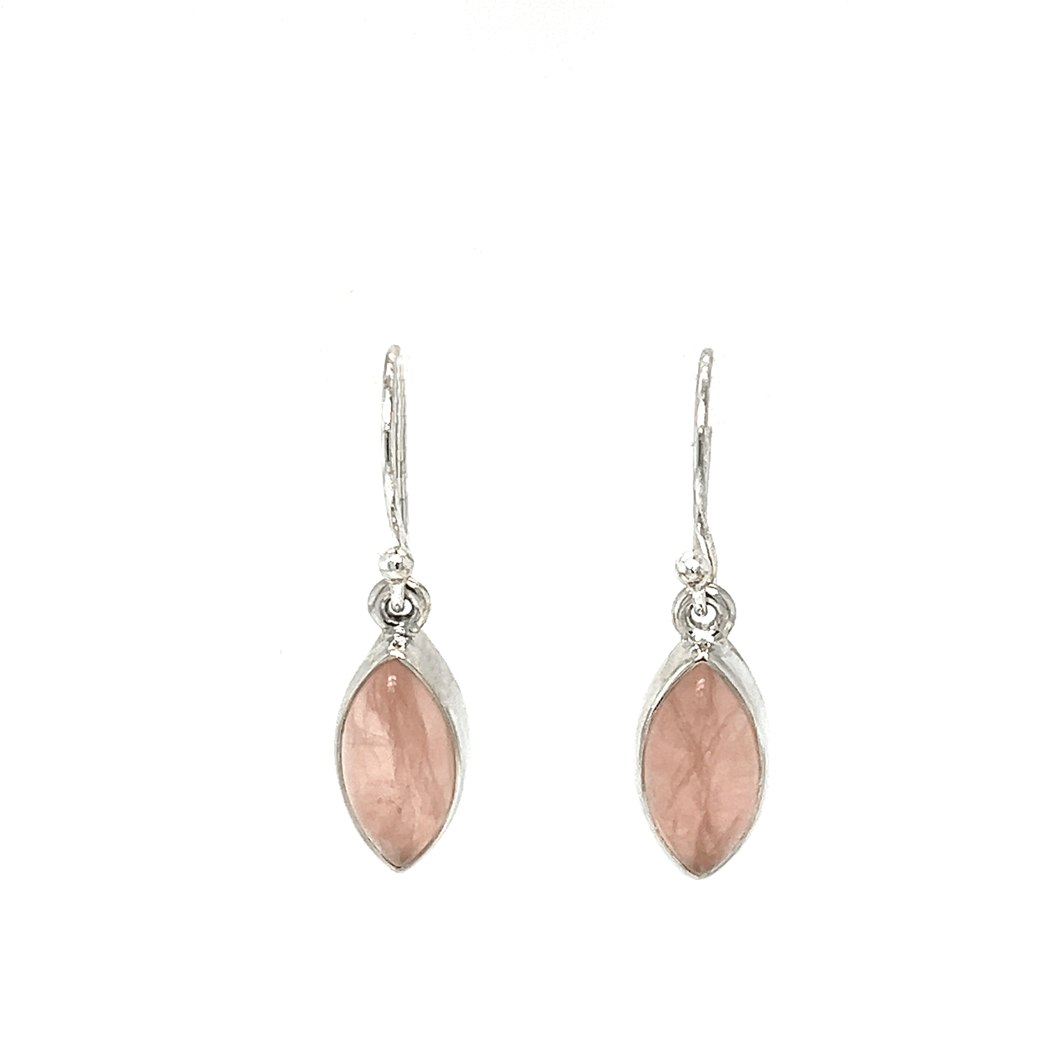 Polished Rose Quartz Earrings