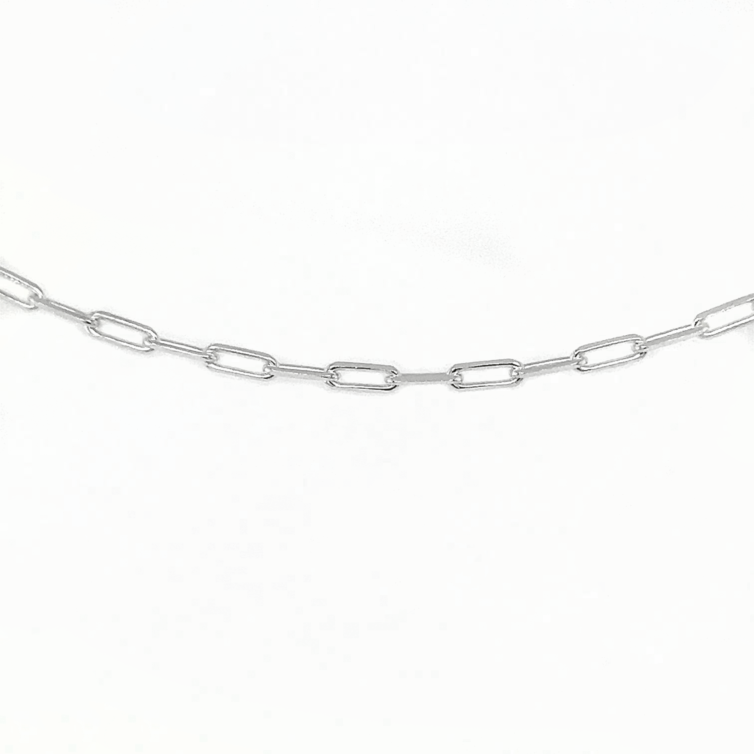 Silver Paperclip Chain 16'' (40cm)