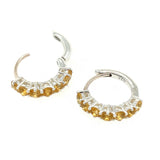 Citrine Hoop Earrings