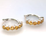 Citrine Hoop Earrings