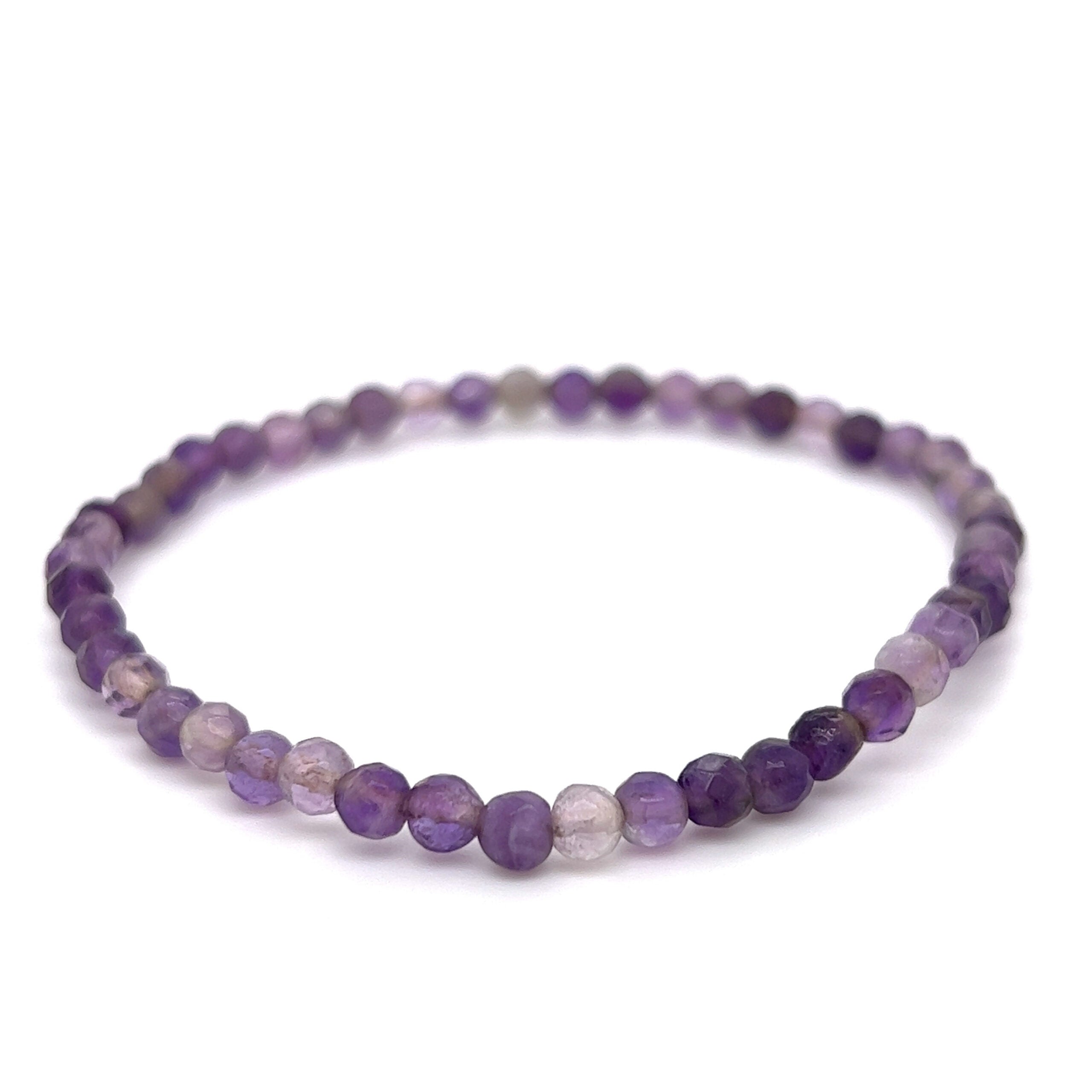 Amethyst faceted Bead Bracelet