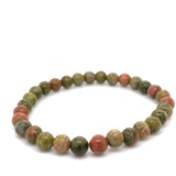 Unakite Bead Bracelet