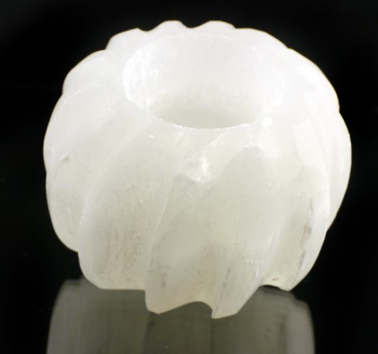 Selenite Twisted Candle Holder