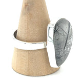 Tourmalined Quartz Organic Shaped Cabochon Ring