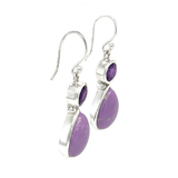 Phosphosiderite Amethyst Drop Earrings