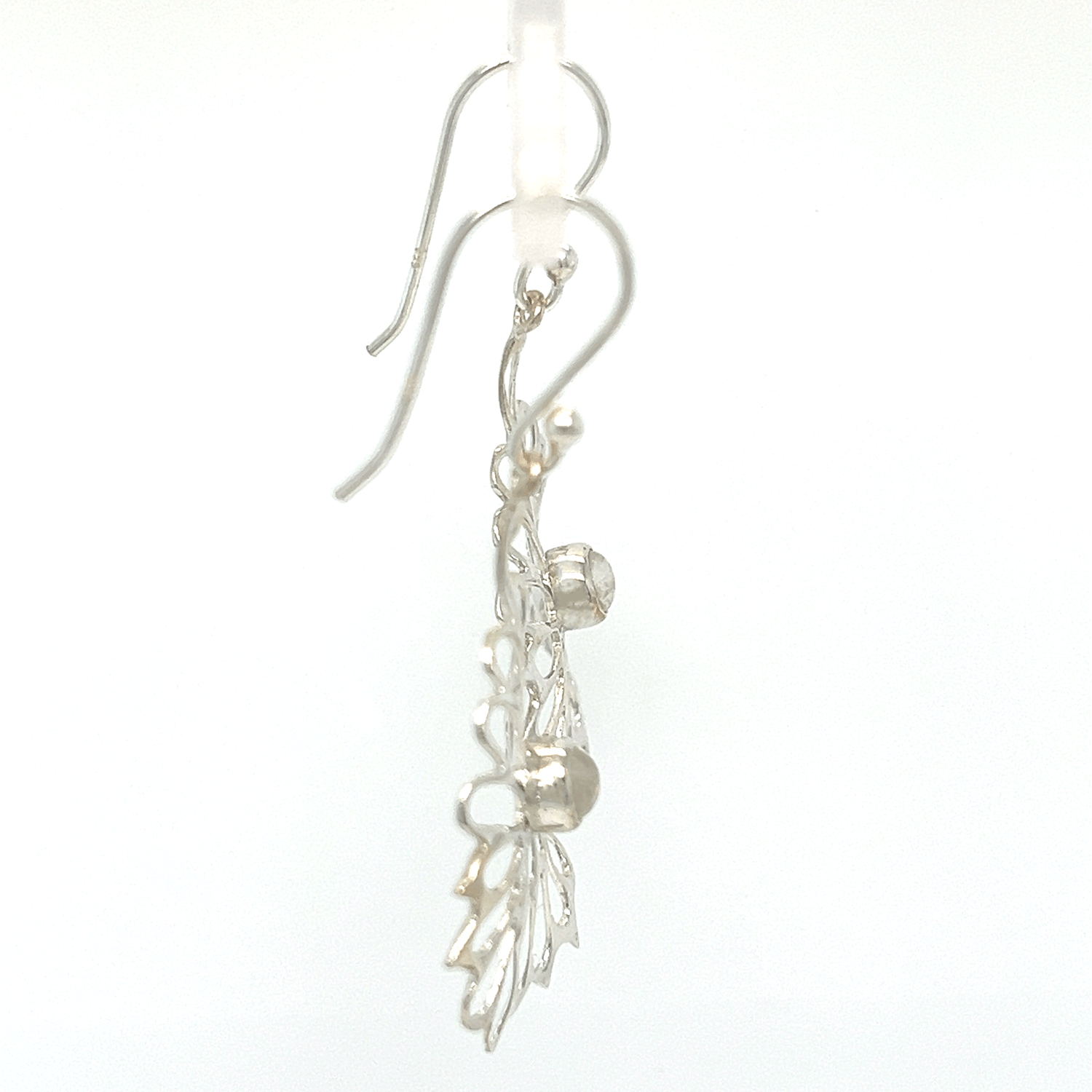 Decorative Silver Moonstone Earrings