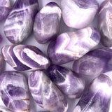 Chevron Amethyst Tumbled Stones