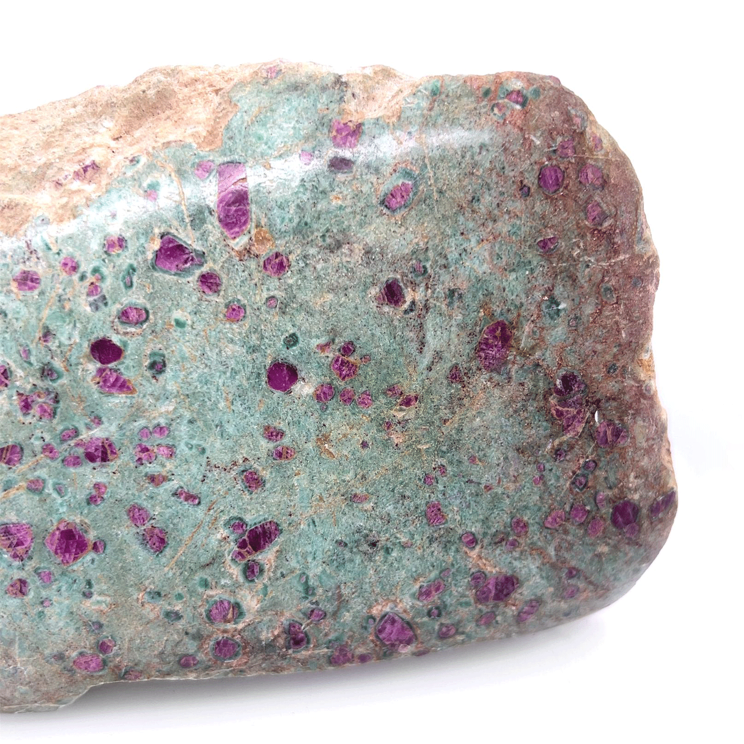 Semi-Polished Ruby Fuchsite Specimen