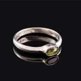 Faceted Moldavite Ring