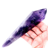 High Grade Chevron Amethyst Polished Laser Point