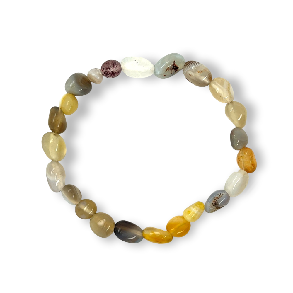 Natural Agate Bead Bracelet