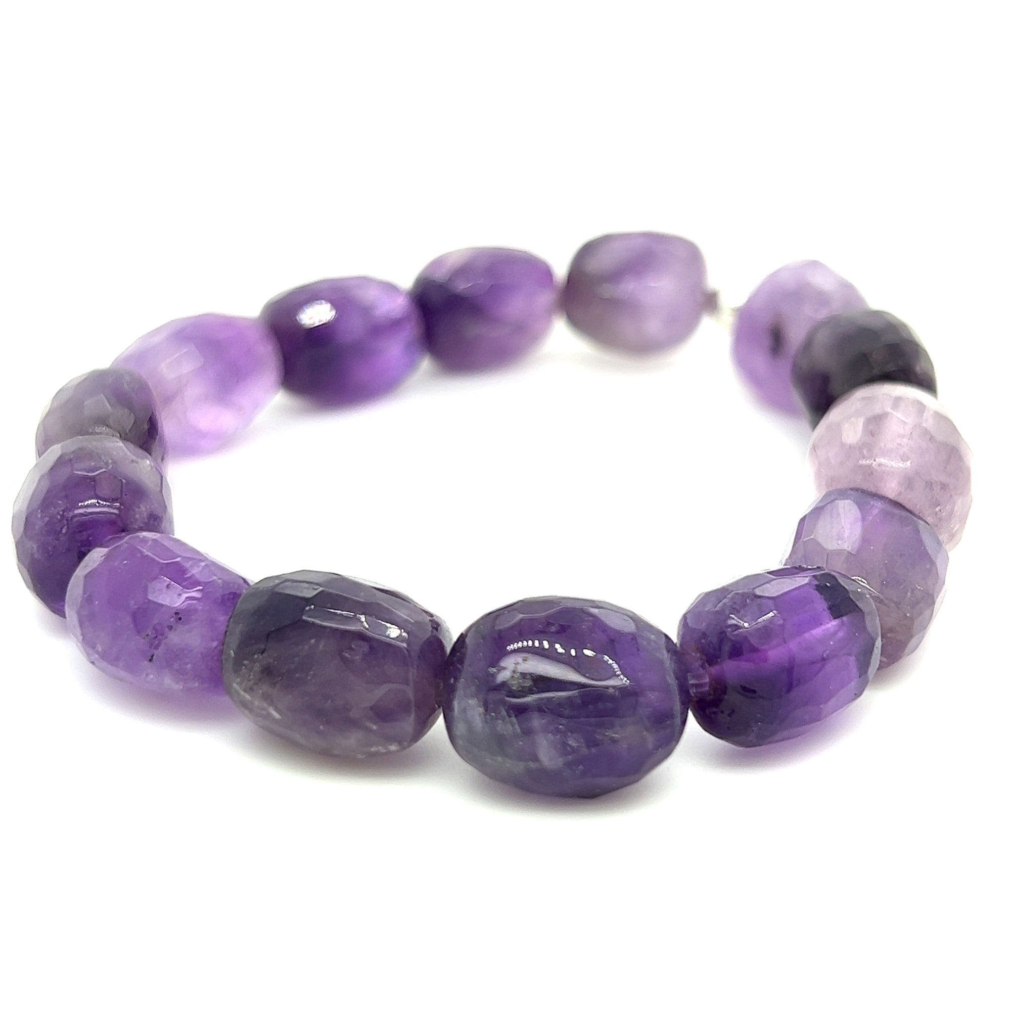 Amethyst Faceted Bead Bracelet