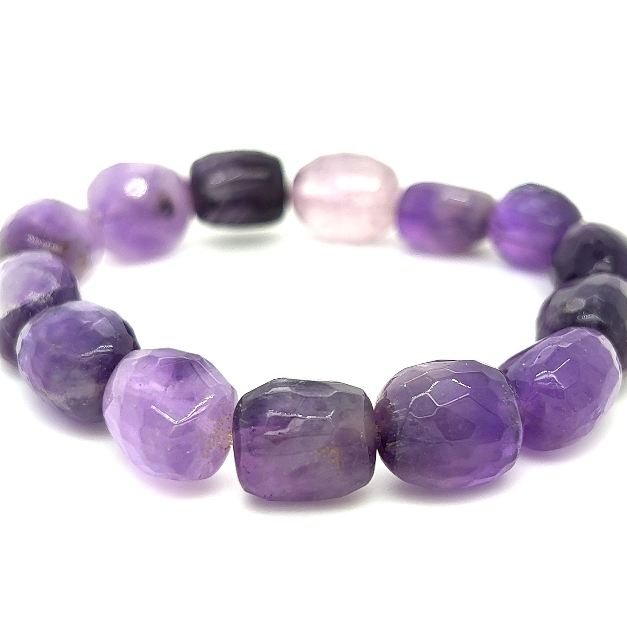 Amethyst Faceted Bead Bracelet