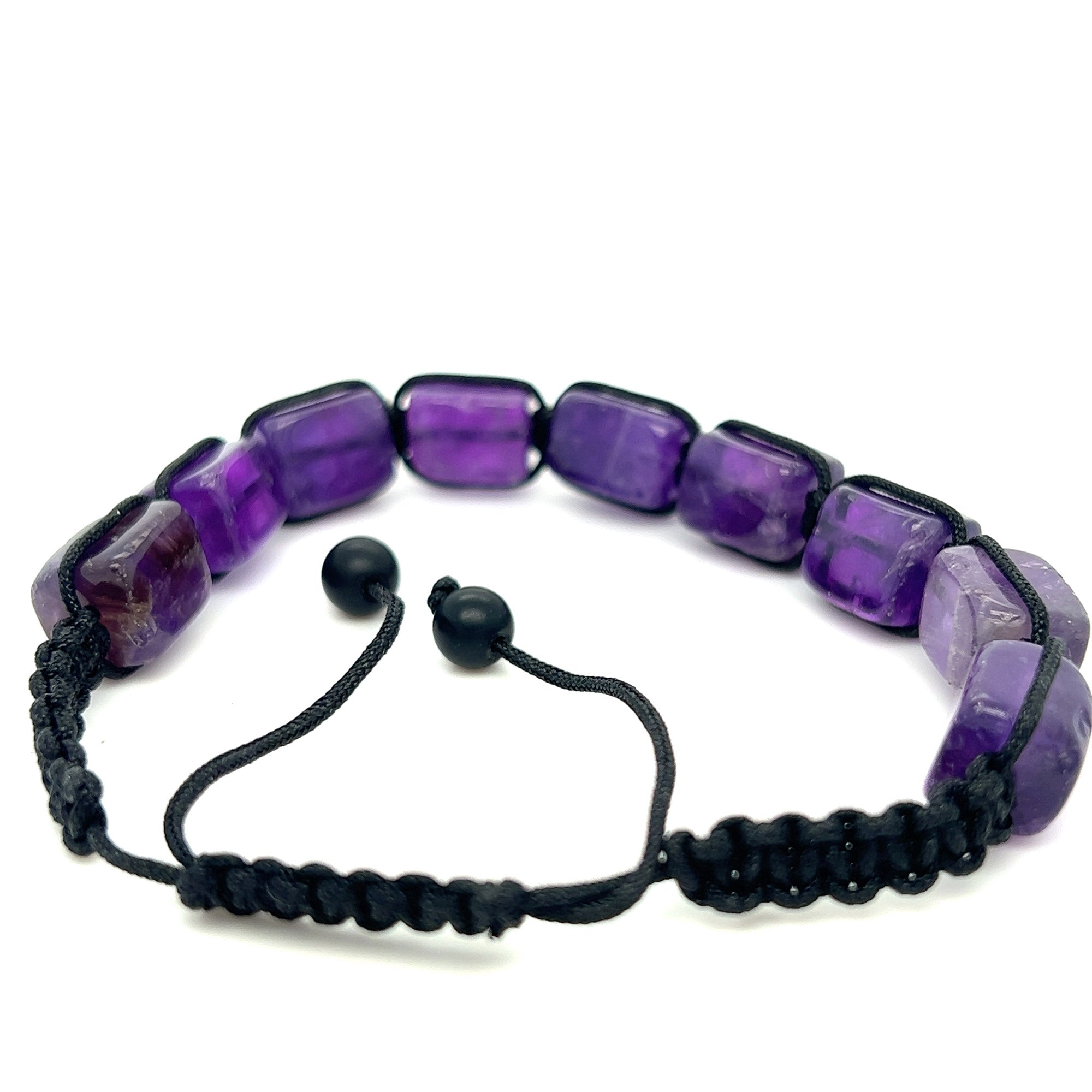 Amethyst Bead Cord Bracelet