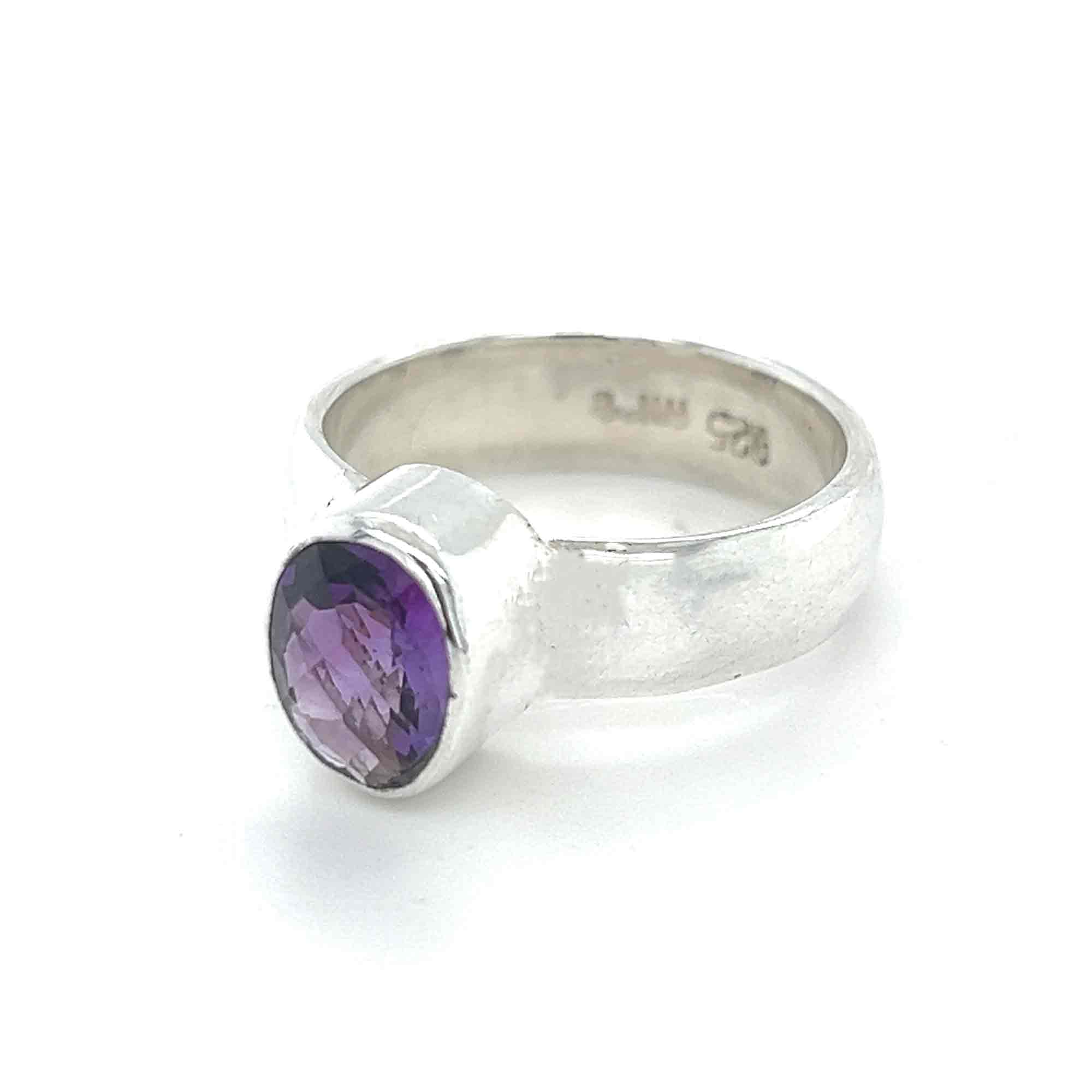 Faceted Amethyst Ring