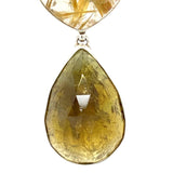 Grossular Garnet Amethyst Rulilated Quartz Necklace