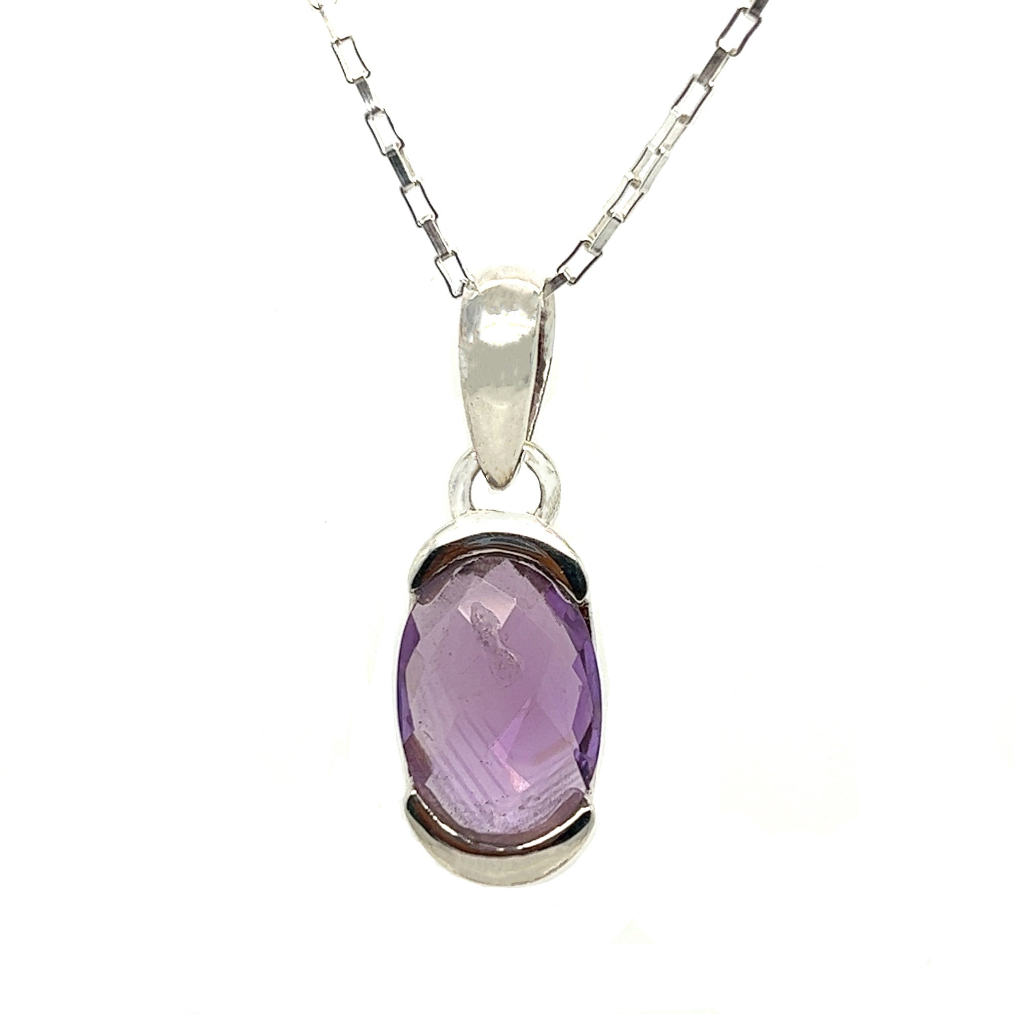 Amethyst Silver Pendant