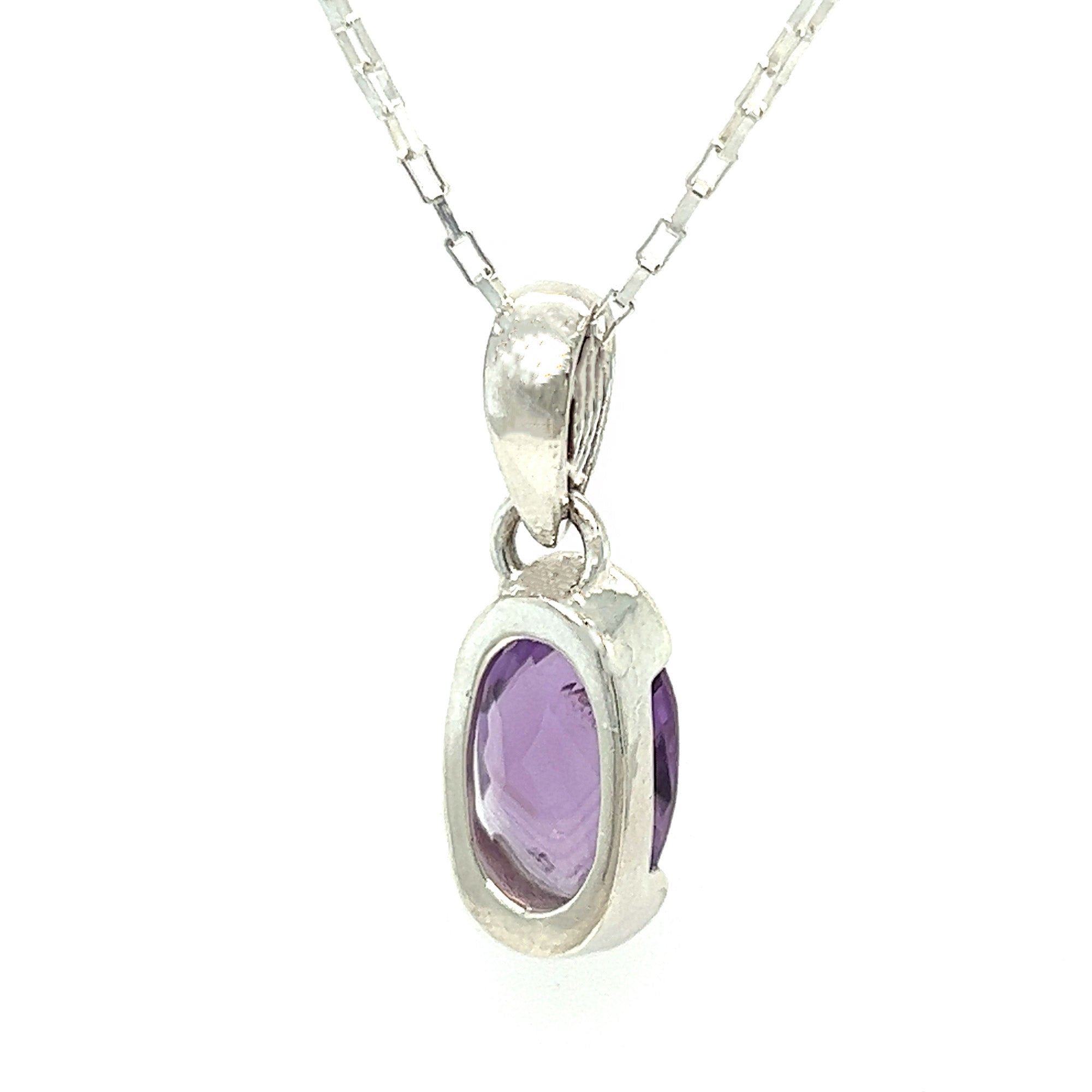 Amethyst Silver Pendant