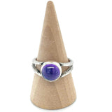 Amethyst textured band Ring