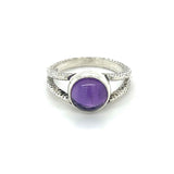 Amethyst textured band Ring #985