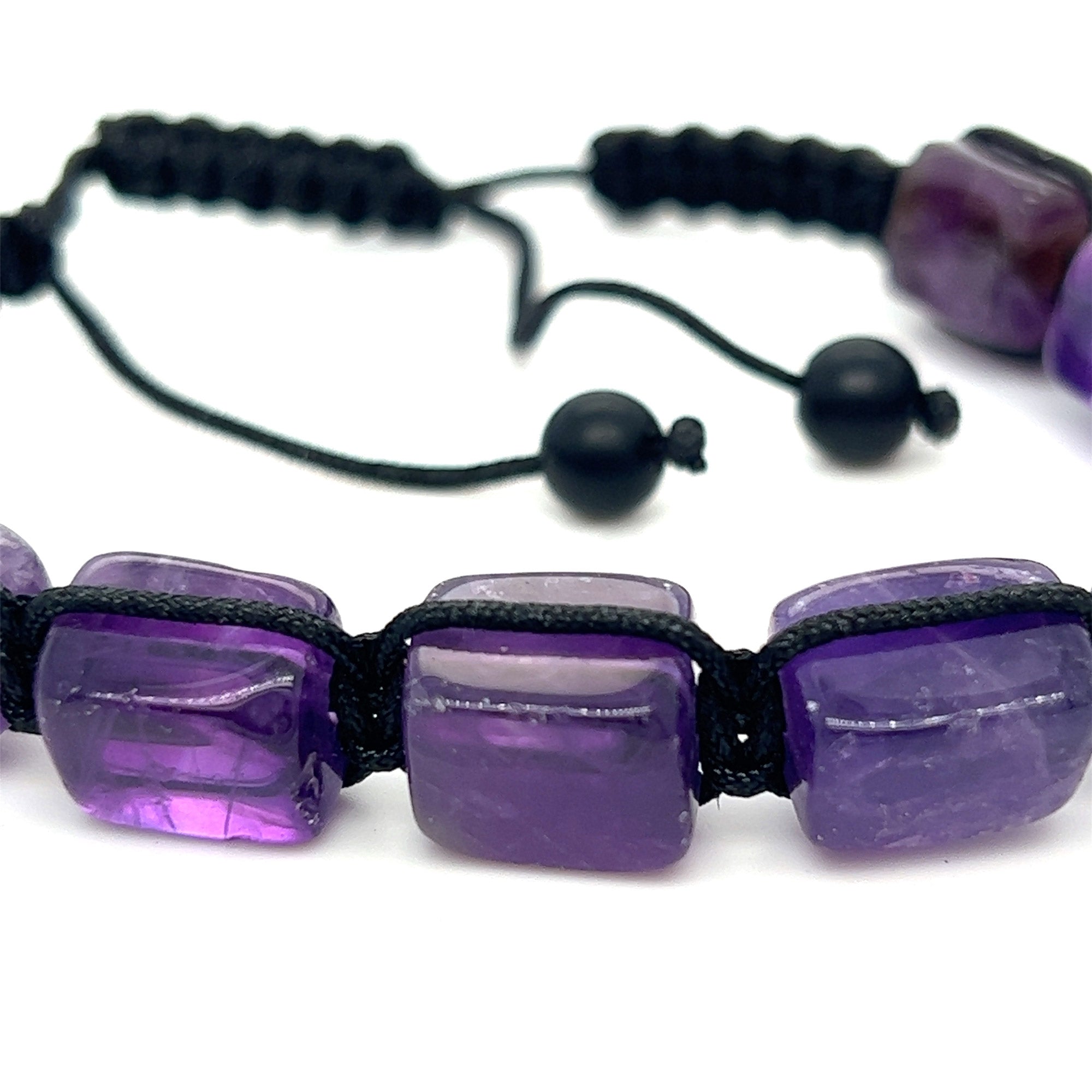 Amethyst Bead Cord Bracelet