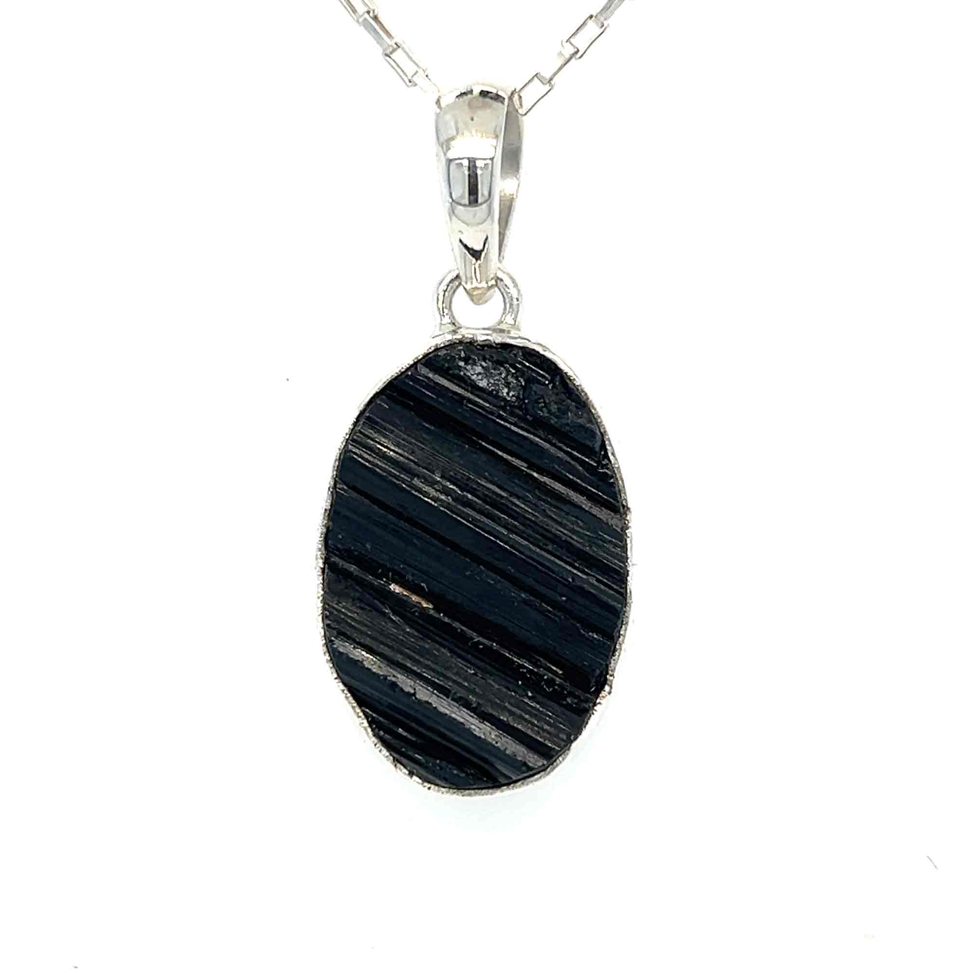 Raw Black Tourmaline Necklace