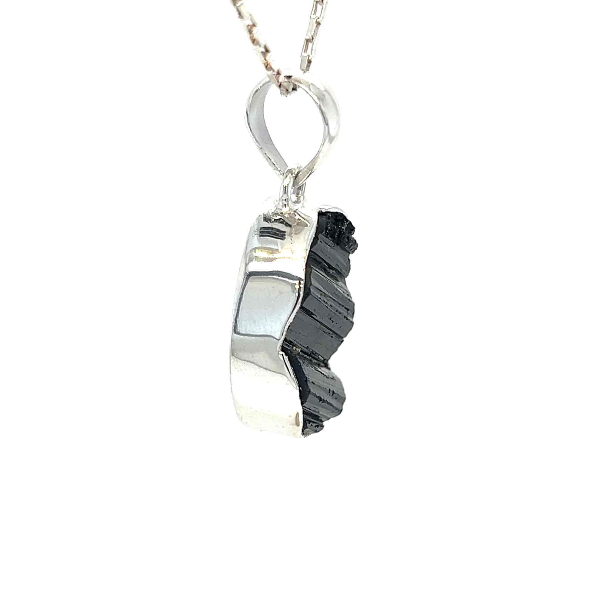 Raw Black Tourmaline Necklace