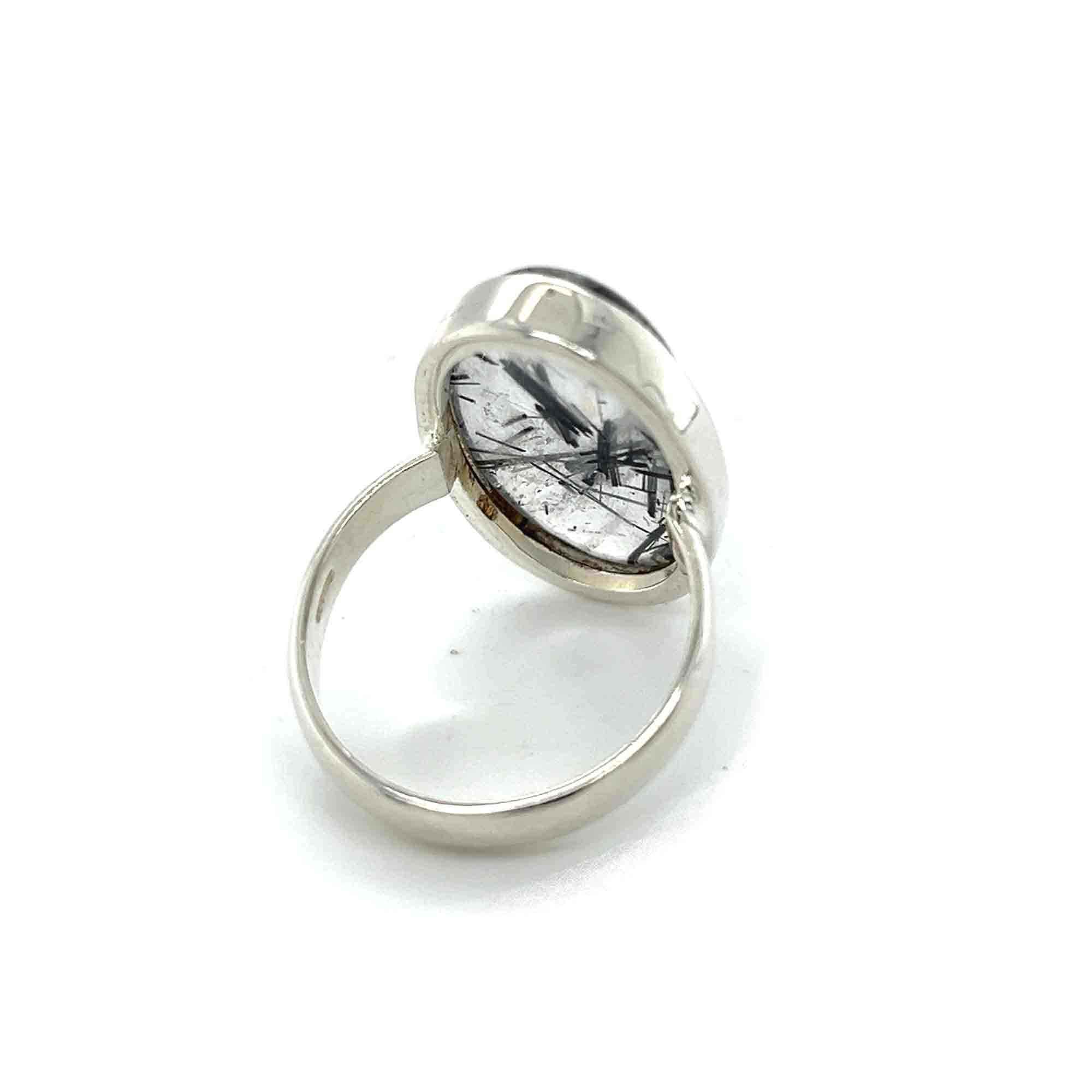 Tourmalined Quartz Ring