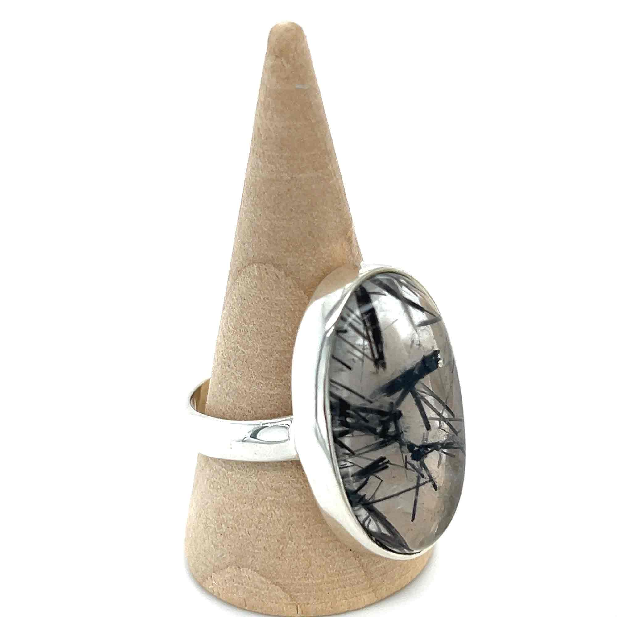 Tourmalined Quartz Ring