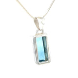 Rectangular Statement Blue Topaz Pendant