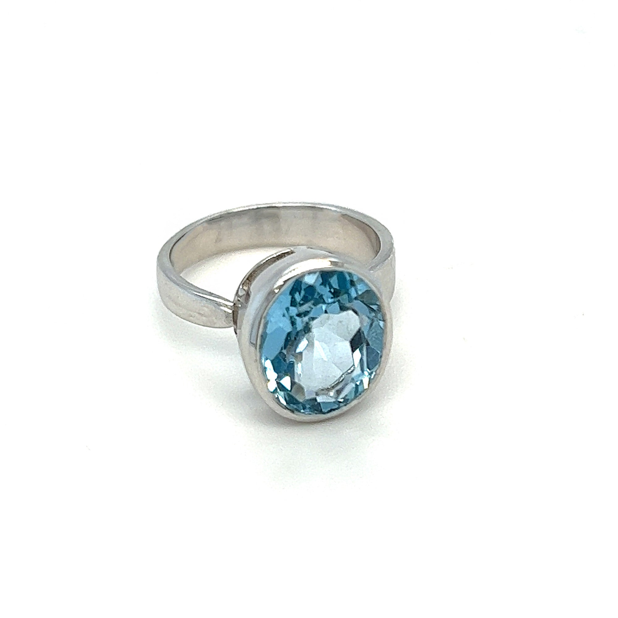 Blue Topaz Open Ring